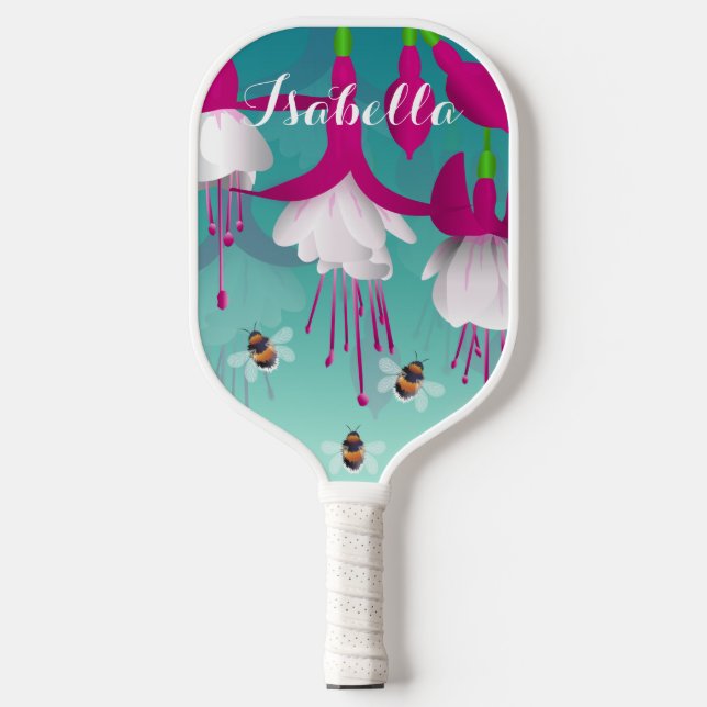 Fuchsia Flowers  Pickleball Paddle (Front)
