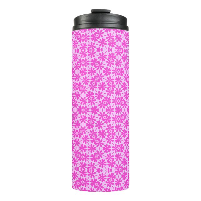 Fuchsia Flowers Thermal Tumbler (Front)