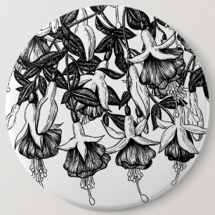 Fuchsia garden 6 cm round badge