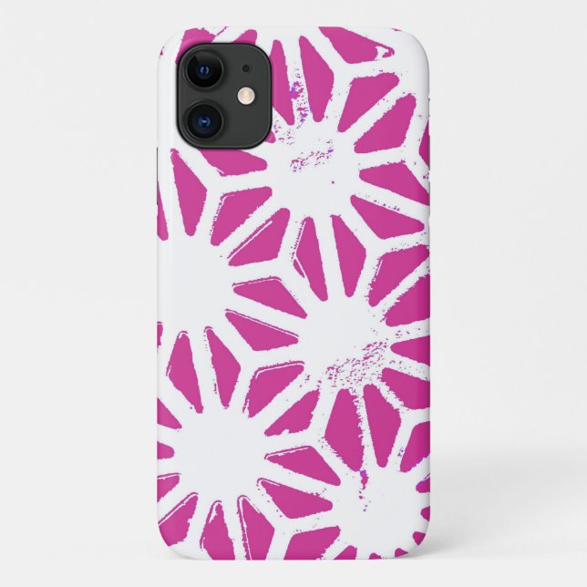 Fuchsia geometric pattern Case-Mate iPhone case (Back)