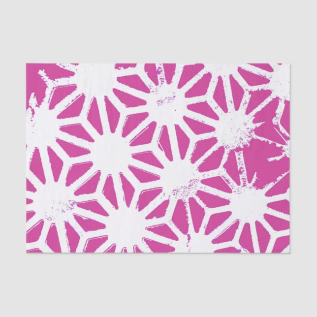 Fuchsia geometric pattern tissue paper (Front)
