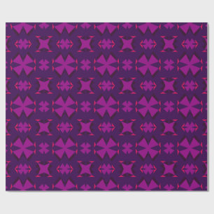 Fuchsia Geotech: A Vibrant Abstract Geometric Text Wrapping Paper