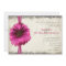 Fuchsia Gerber Daisy Wedding Invite