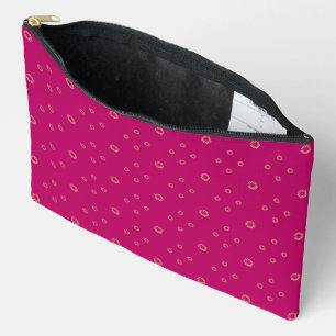 Fuchsia Golden Zinnia Sun Accessory Pouch