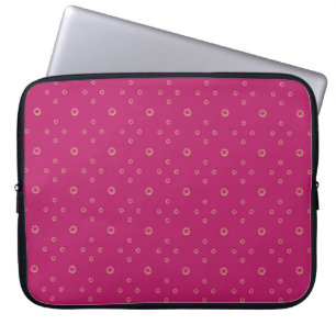 Fuchsia Golden Zinnia Sun Laptop Sleeve