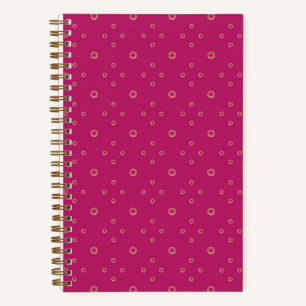Fuchsia   Golden Zinnia Sun Notebook