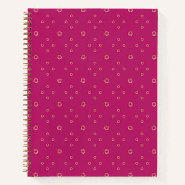 Fuchsia | Golden Zinnia Sun Notebook (Front)