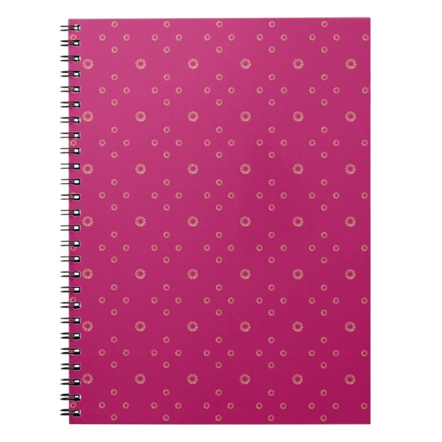 Fuchsia | Golden Zinnia Sun Notebook (Front)