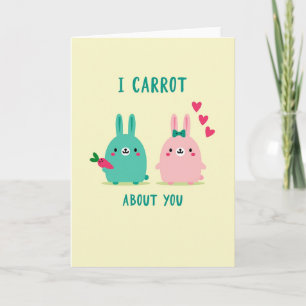 Fuchsia Hearts Animal Love Card