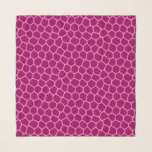 Fuchsia Hot Pink Giraffe Print Pattern Scarf