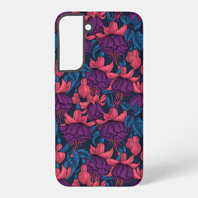 Fuchsia in blue and purple samsung galaxy s22+ case (Back)