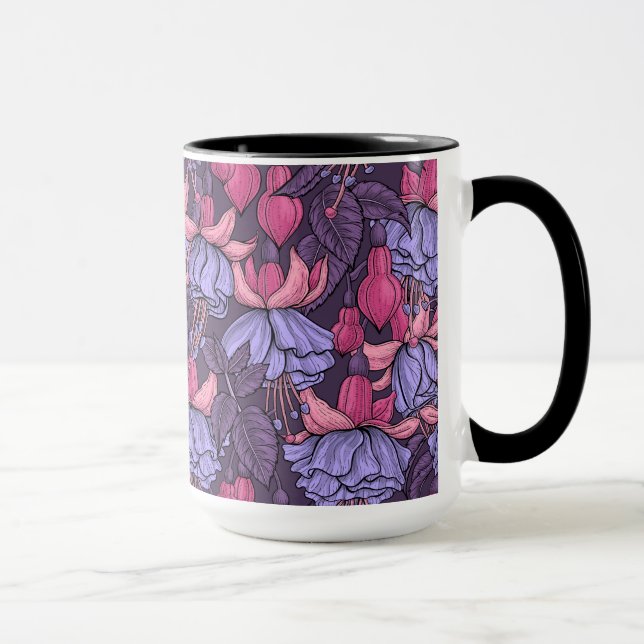 Fuchsia in pink and violet mug (Right)