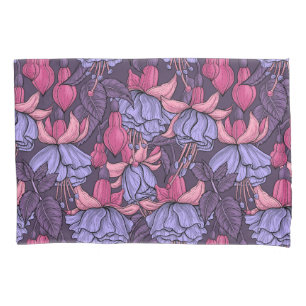 Fuchsia in pink and violet pillowcase