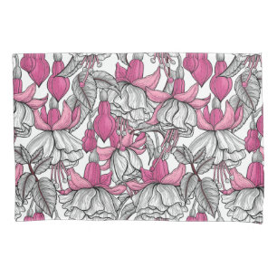 Fuchsia in white and pink pillowcase