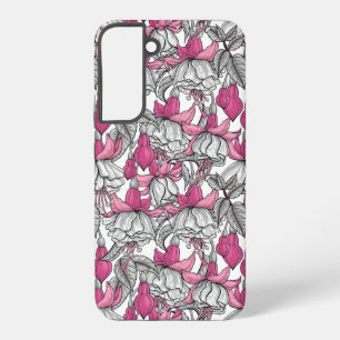 Fuchsia in white and pink samsung galaxy case