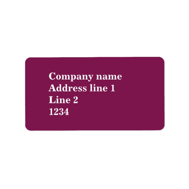 Fuchsia Label (Front)