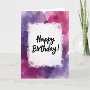 Fuchsia Lavender Birthday Card