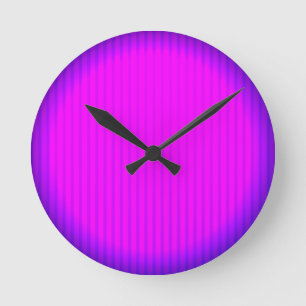 Fuchsia LED lamp Round Clock
