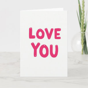 Fuchsia Love You Handmade Card