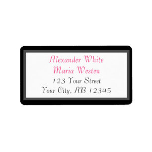 Fuchsia Modern Address Labels