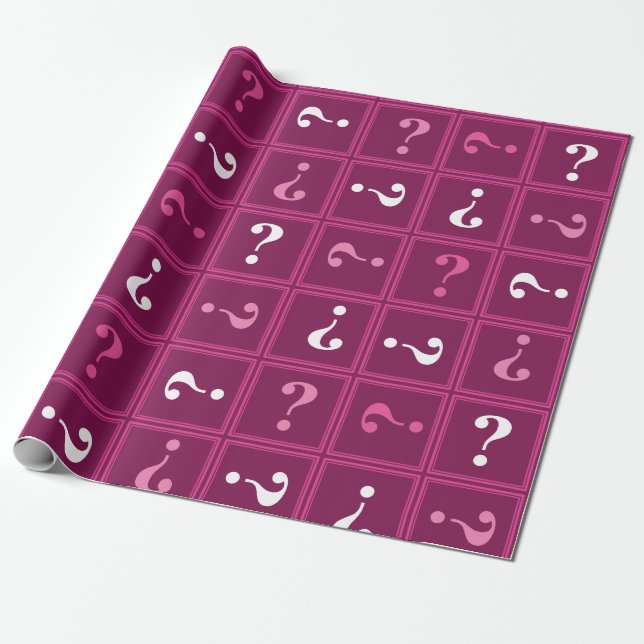 Fuchsia mystery wrapping paper (Unrolled)