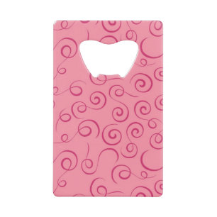 Fuchsia on Pink Retro Curly Swirl Spiral