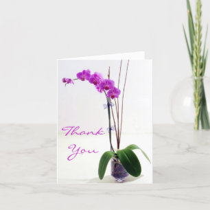 Fuchsia Orchid Thank You Note Cards