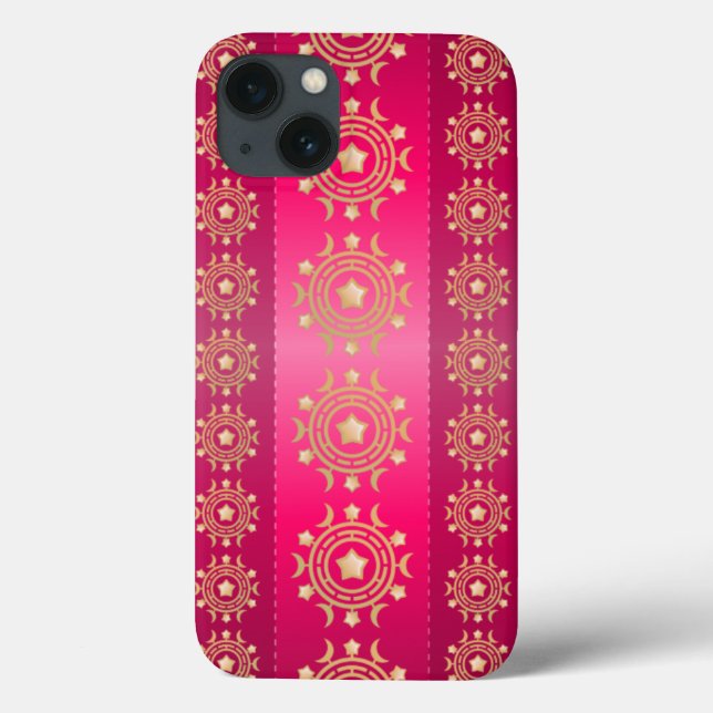 Fuchsia Oriental Mandala Pattern Case-Mate iPhone Case (Back)