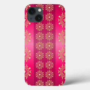Fuchsia Oriental Mandala Pattern iPhone 13 Case