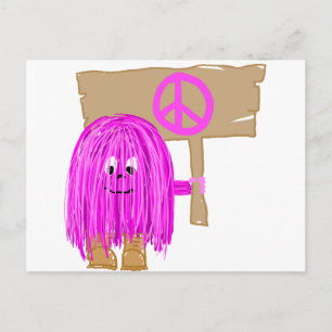 Fuchsia Peace Postcard