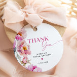 Fuchsia peony petals and prosecco thank you favour tags<br><div class="desc">Fuchsia peony petals and prosecco thank you Favour Tags
Matching items available.</div>