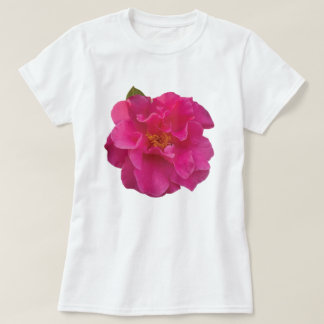Fuchsia Pink Camellia Realistic Floral Graphic Tee