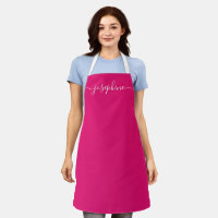 Fuchsia Pink Chic Elegant script Name