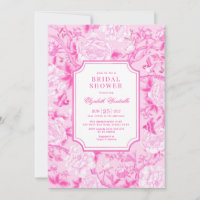 Fuchsia Pink Chinoiserie Floral Bridal Shower