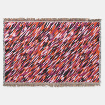 Fuchsia pink, orange, black and white camo