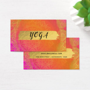 Fuchsia Pink Orange & Gold Indian Gift Certificate