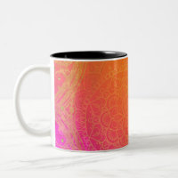 Fuchsia Pink Orange & Gold Indian Mandala Glam