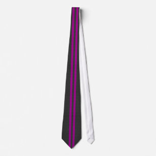 Fuchsia Pink Stripes in Carbon Fibre Style Tie