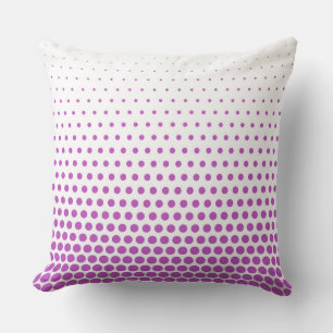 Fuchsia Polka Dot Modern White Cushion