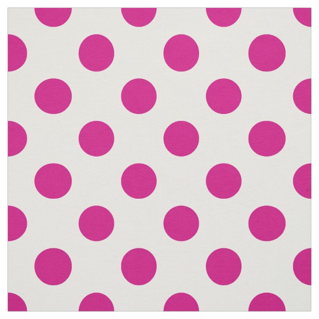 Fuchsia polka dots fabric (Swatch)