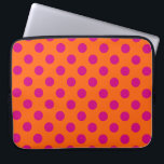 Fuchsia polka dots on orange laptop sleeve<br><div class="desc">Fuchsia polka dots on orange</div>