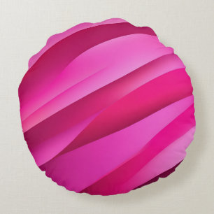 Fuchsia Pop AI art Round Cushion