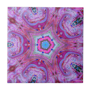 Fuchsia purpler geometric art modern ceramic tile