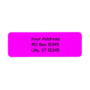 Fuchsia Return Address Label