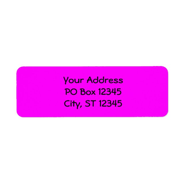 Fuchsia Return Address Label (Front)