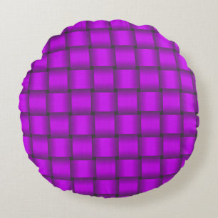 Fuchsia Ribbon Round Cushion