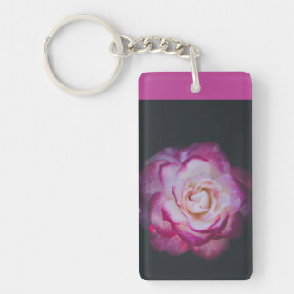 Fuchsia rose key ring