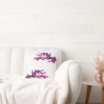 Fuchsia Sakura Blossom Pillow