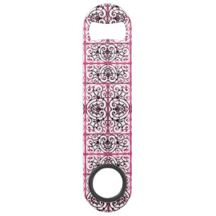 Fuchsia scrollwork pattern