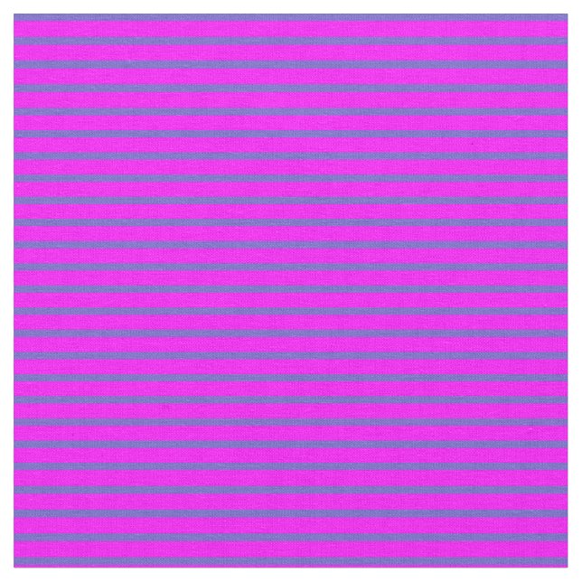 Fuchsia & Slate Blue Striped/Lined Pattern Fabric (Close Up)